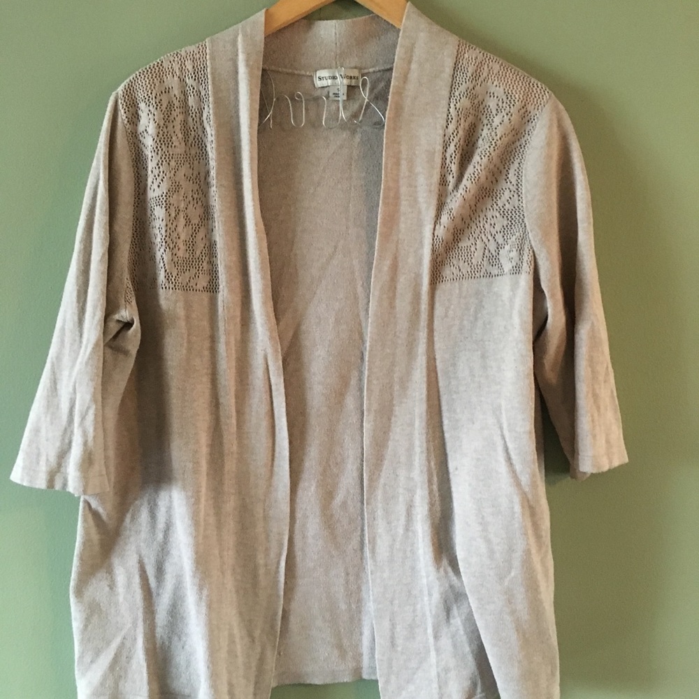 Open front Cardigan Tan Size Small